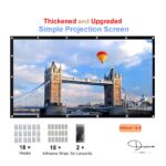 Divine Source 100" HD 4K Projector Screen, Ultra-Clear Foldable Movie Screen, Wrinkle-Free & Portable, Dual-Sided Projection for Home Cinema, Outdoor & Indoor Entertainment